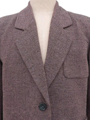 Wool tailored jacket in pink/gray