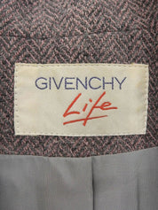 ウールテーラードジャケット ピンク/グレー