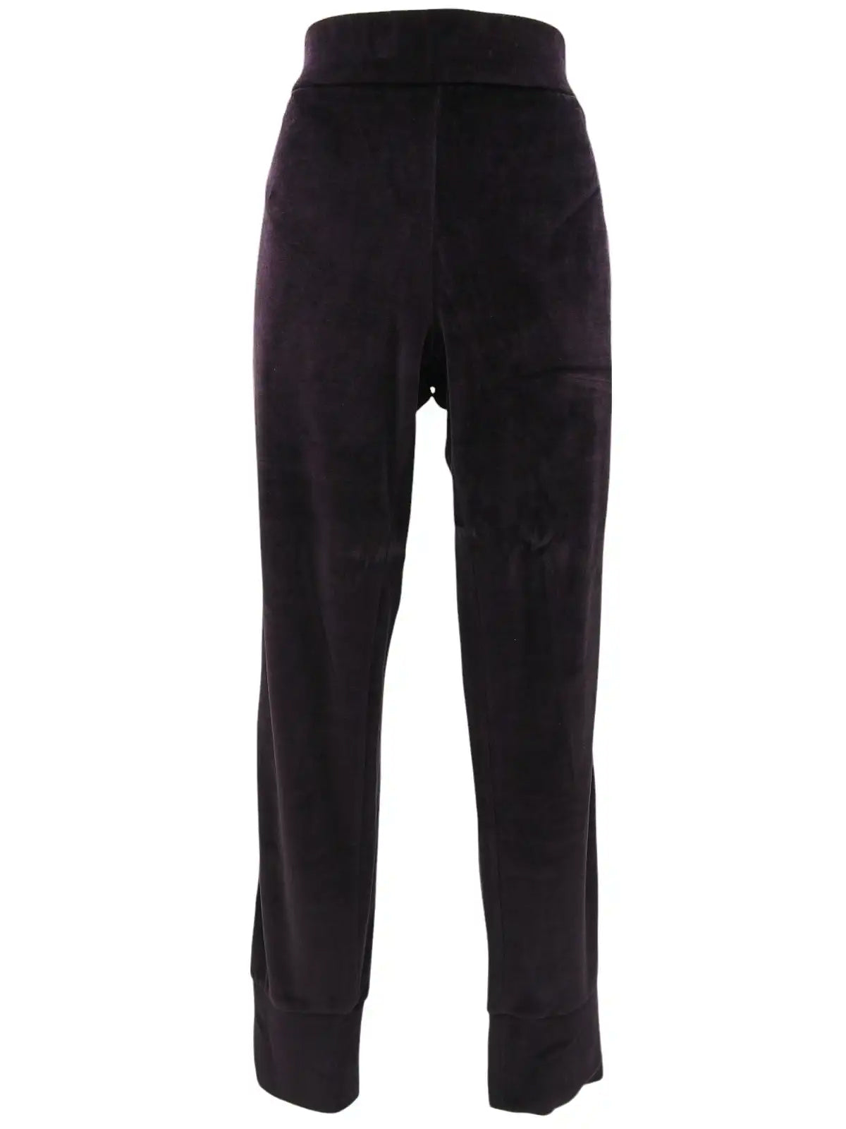 Side logo velour pants in dark purple