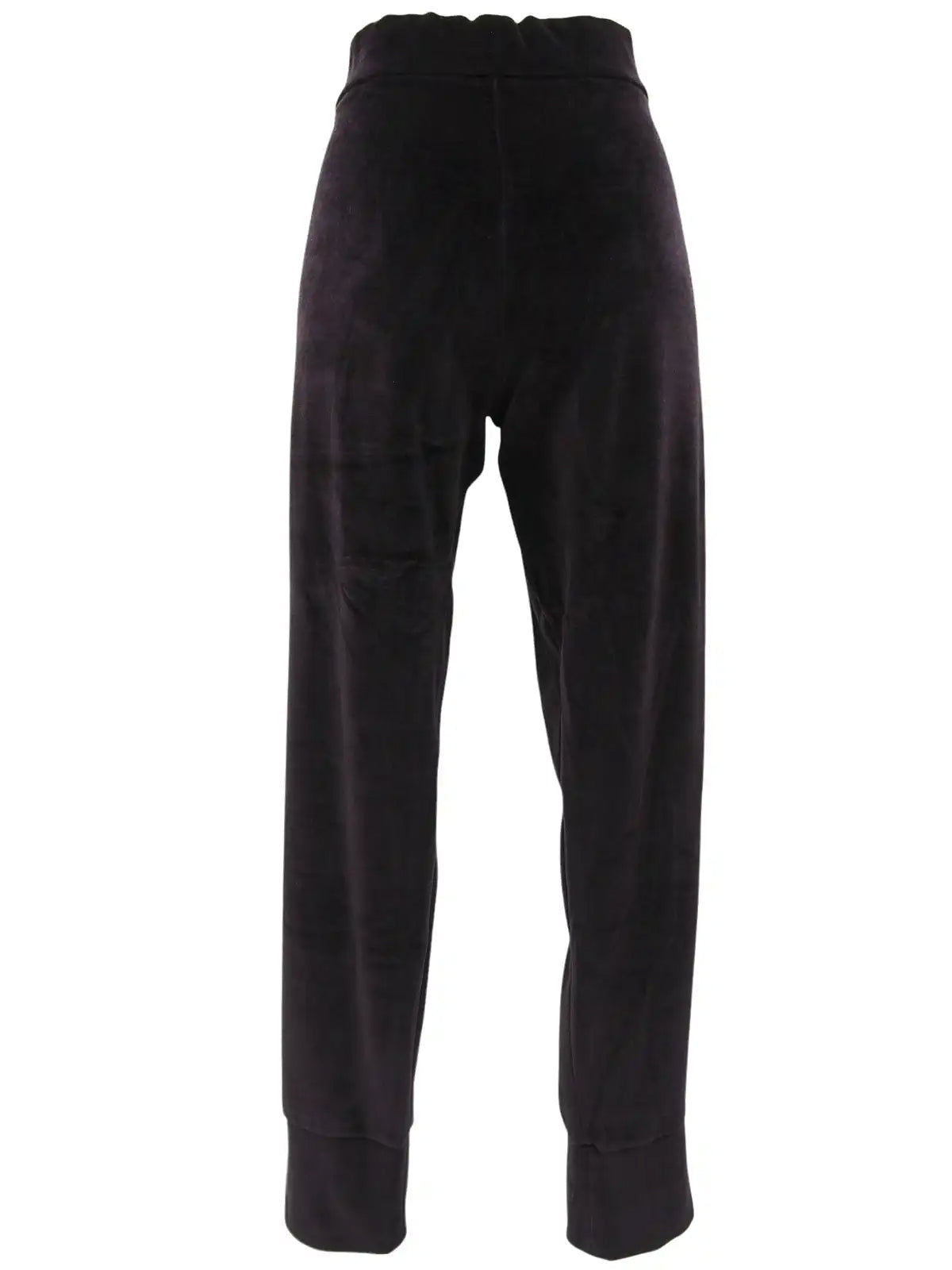 Side logo velour pants in dark purple