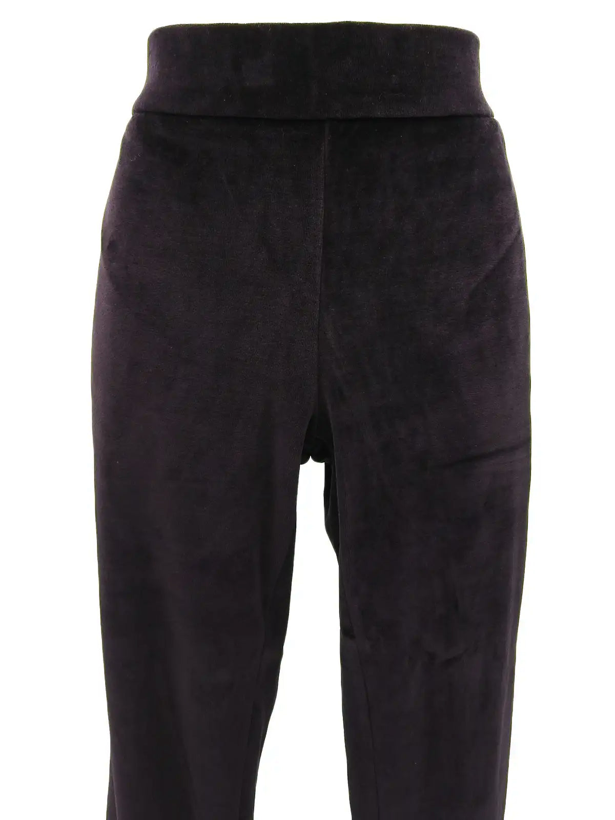 Side logo velour pants in dark purple