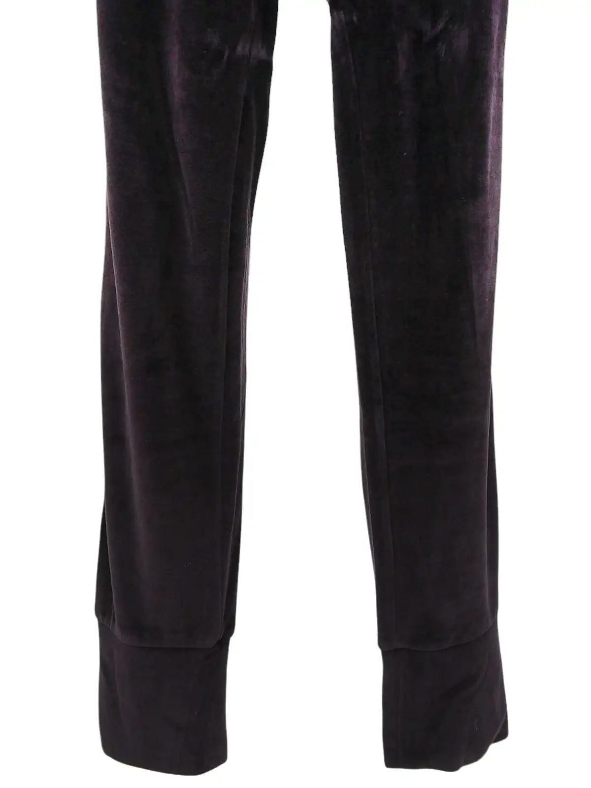 Side logo velour pants in dark purple
