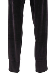 Side logo velour pants in dark purple