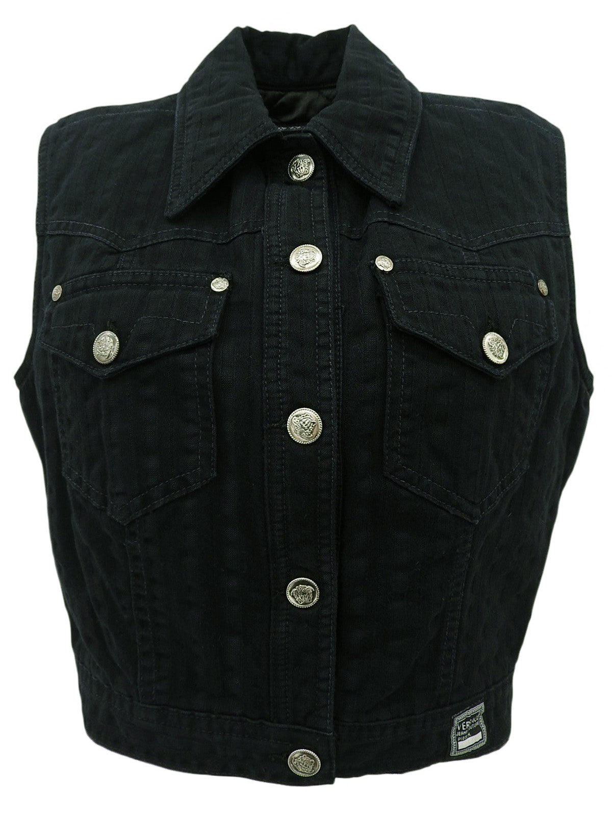 メデューサボタンベスト　ブラック