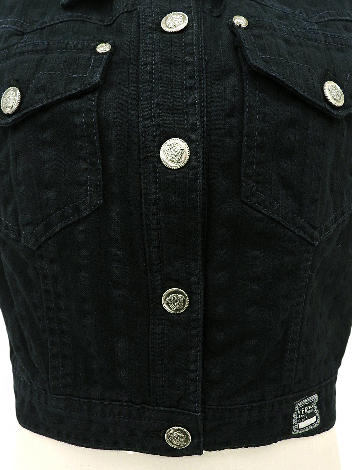 メデューサボタンベスト　ブラック