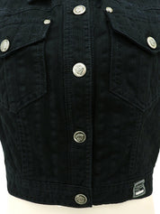 メデューサボタンベスト　ブラック