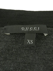 Logo Plate Knit Top in Gray/Black