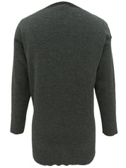 灰色/黑色 Logo 针织上衣