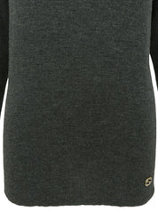 ロゴプレートニットトップス グレー/ブラック