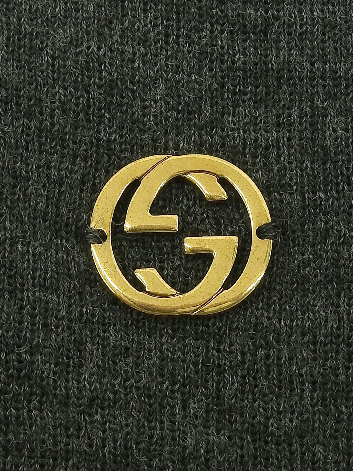 灰色/黑色 Logo 针织上衣