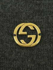 灰色/黑色 Logo 针织上衣