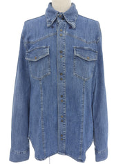 メデューサボタンデニムシャツ ブルー