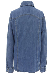 メデューサボタンデニムシャツ ブルー