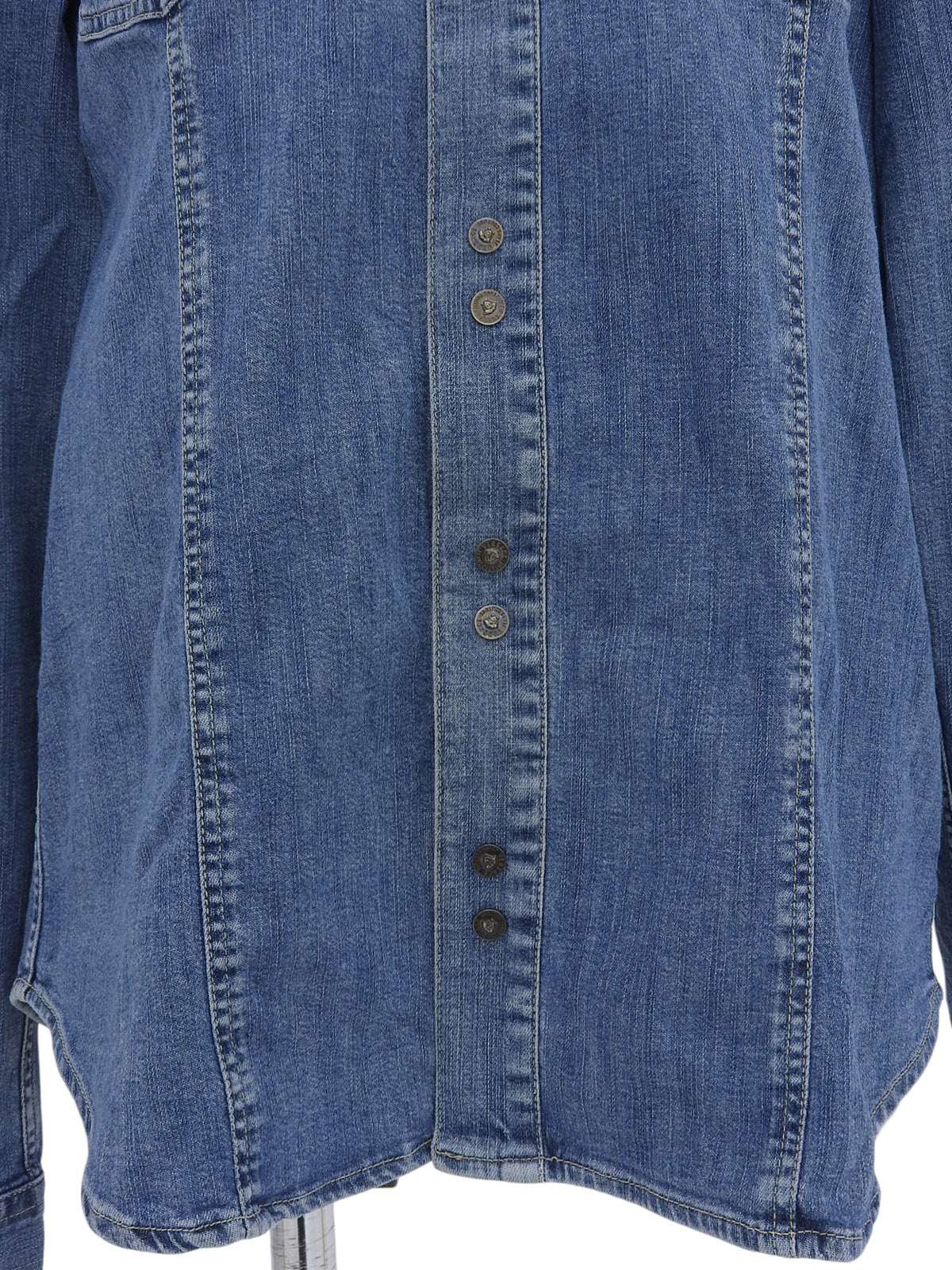 メデューサボタンデニムシャツ ブルー