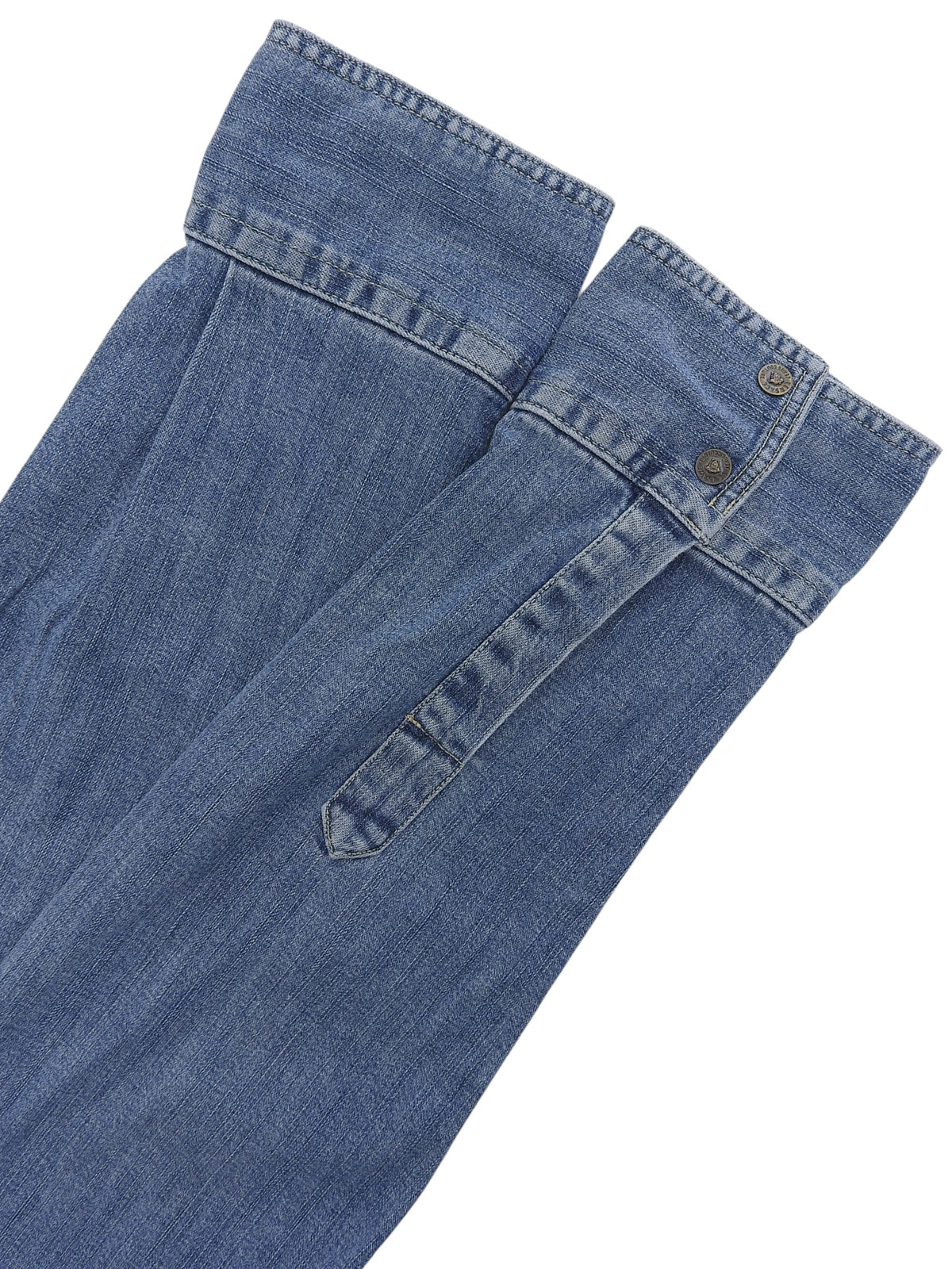 Medusa Button Denim Shirt in Blue