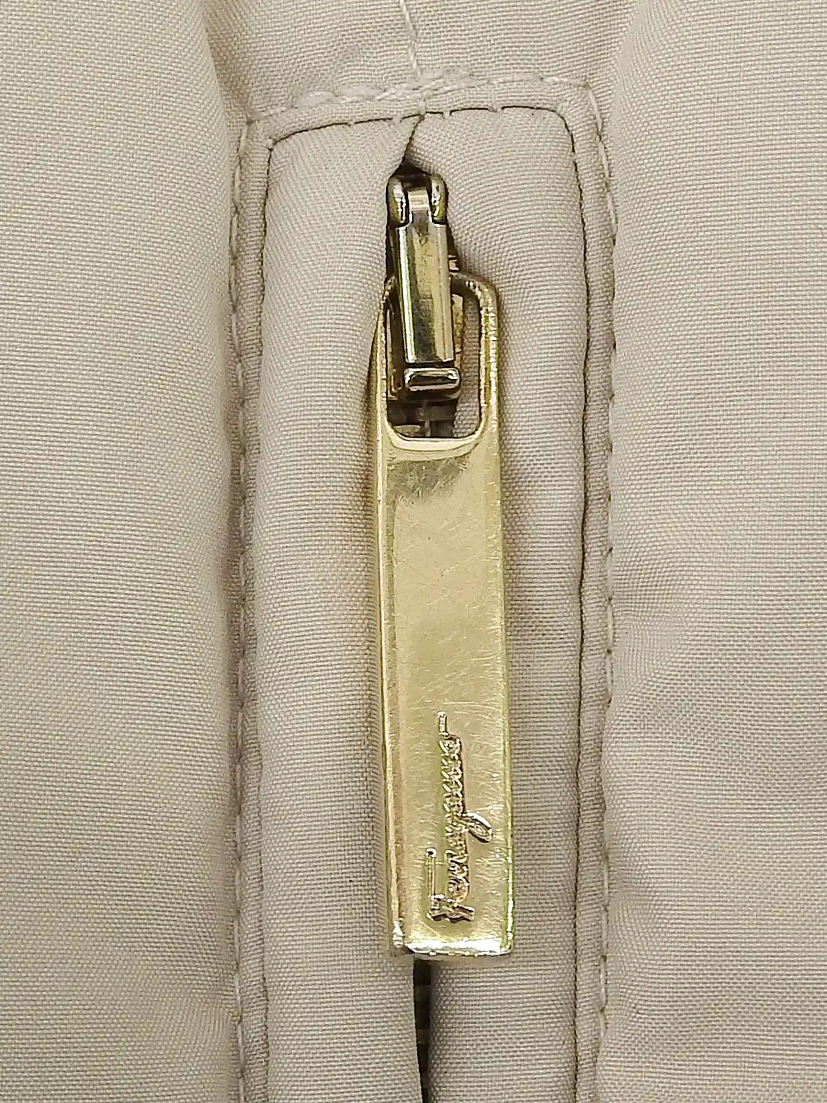 Logo Zip-Up Down Jacket, Ivory
