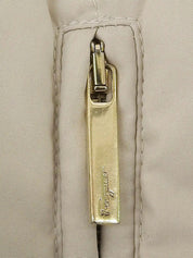 Logo Zip-Up Down Jacket, Ivory