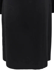 Medusa Embroidered Long Coat in Black