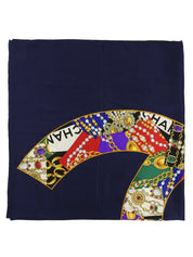 CCマークジュエリーパターンスカーフ　ネイビー/マルチ