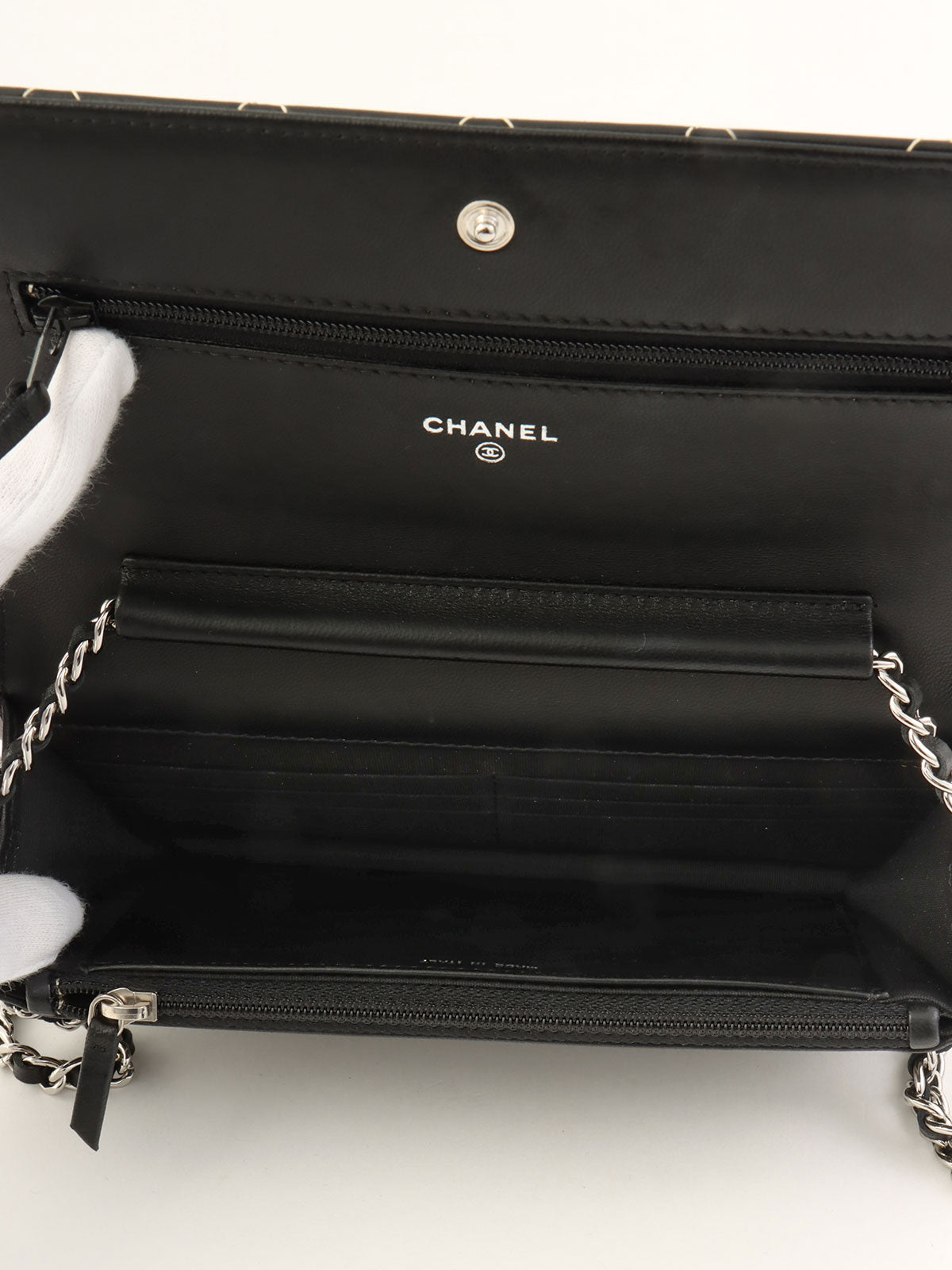 2014年頃製 ワイルドステッチCCマークプレートチェーンウォレット ブラック