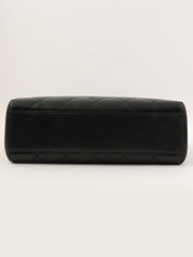 1998 Matelasse Stitch CC Turnlock Shoulder Bag in Black