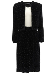 Velour Punching Pattern Set in Black