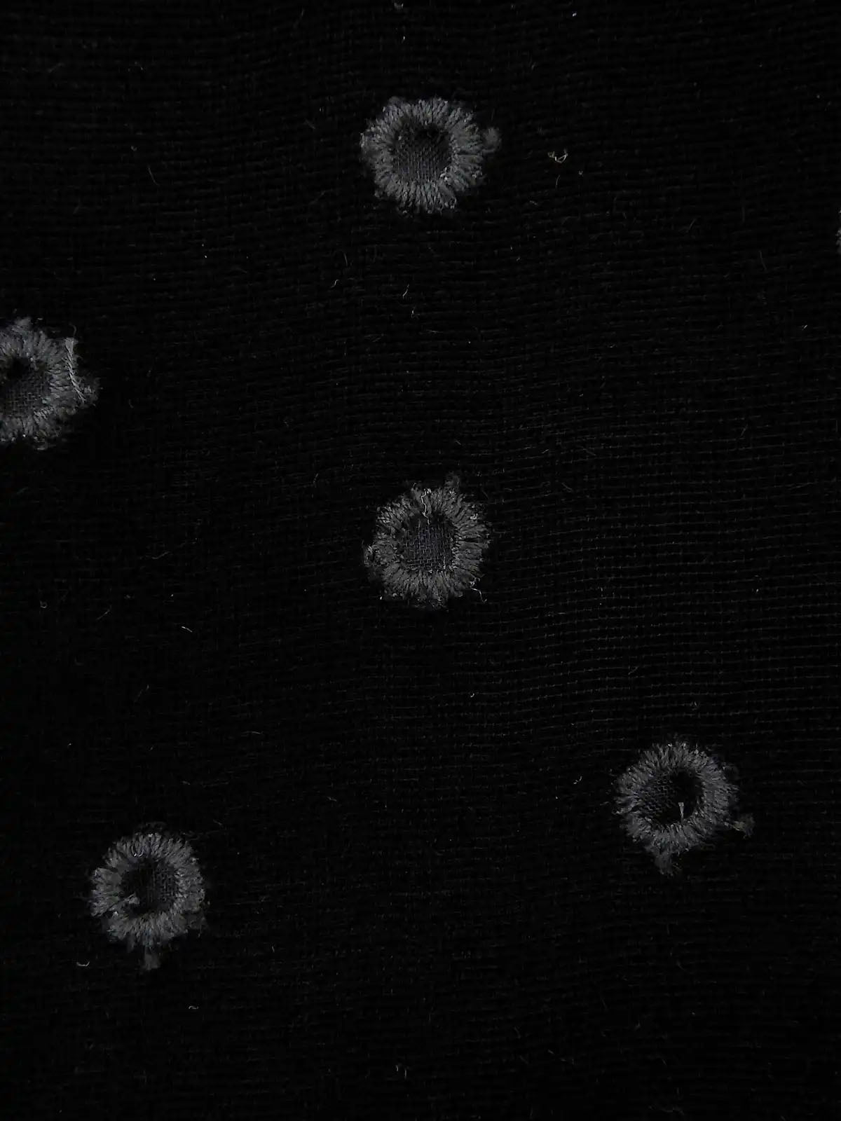 Velour Punching Pattern Set in Black