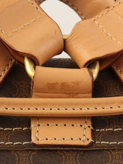 マカダムパターンリングロゴプレートバックパック ブラウン