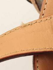 マカダムパターンリングロゴプレートバックパック ブラウン