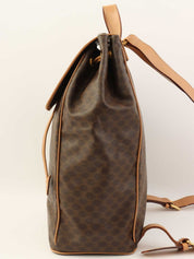 マカダムパターンリングロゴプレートバックパック ブラウン