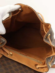 マカダムパターンリングロゴプレートバックパック ブラウン