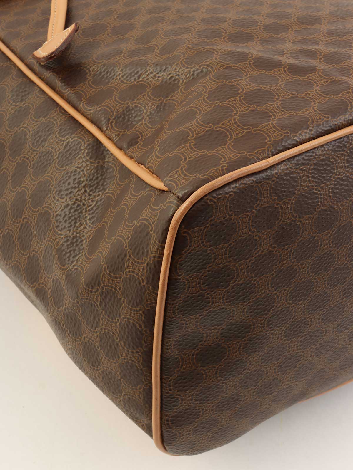 マカダムパターンリングロゴプレートバックパック ブラウン