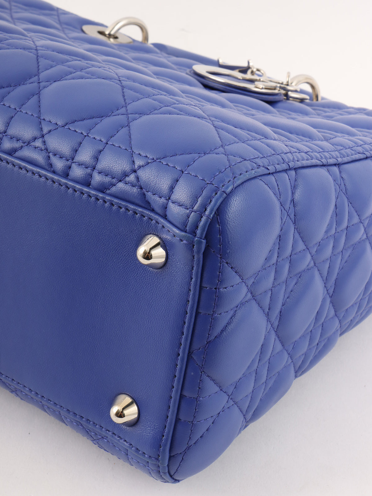 Lady Dior Cannage Stitch 2-Way Bag L Blue