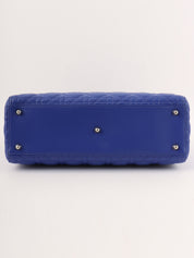 Lady Dior Cannage Stitch 2-Way Bag L Blue