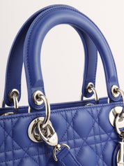 Lady Dior Cannage Stitch 2-Way Bag L Blue