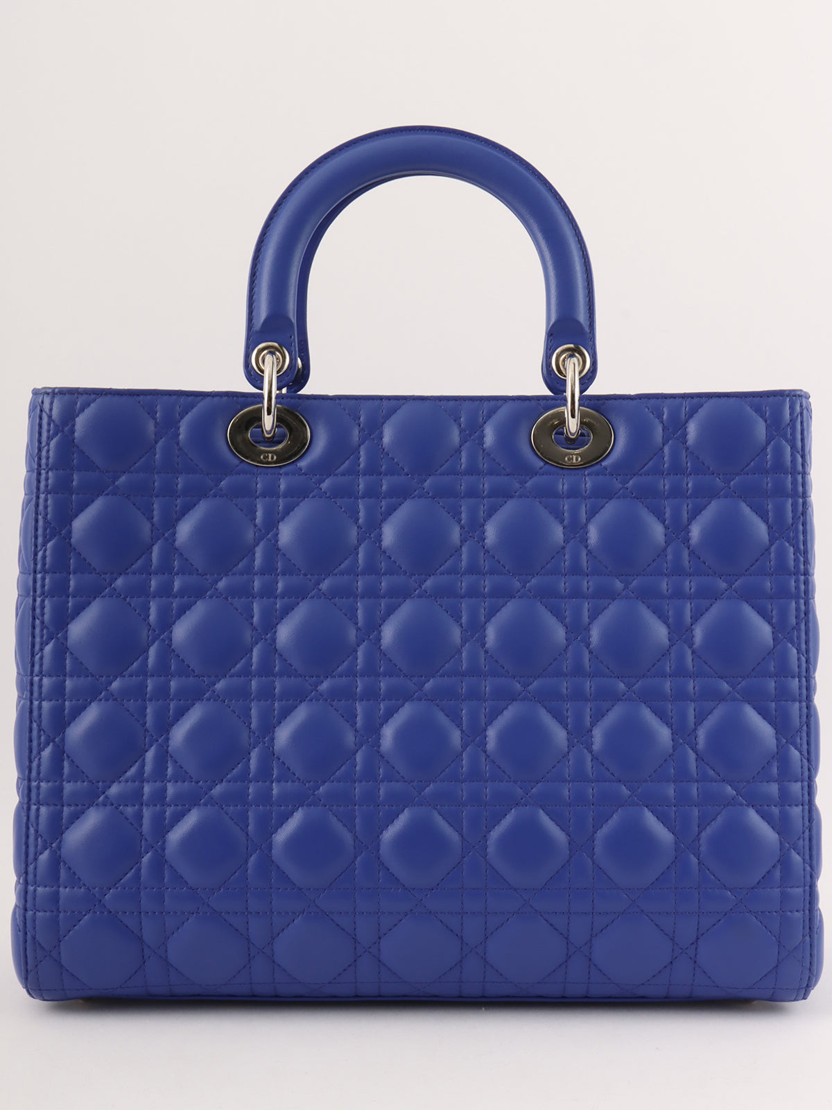 レディディオールカナージュステッチ2wayバッグL ブルー