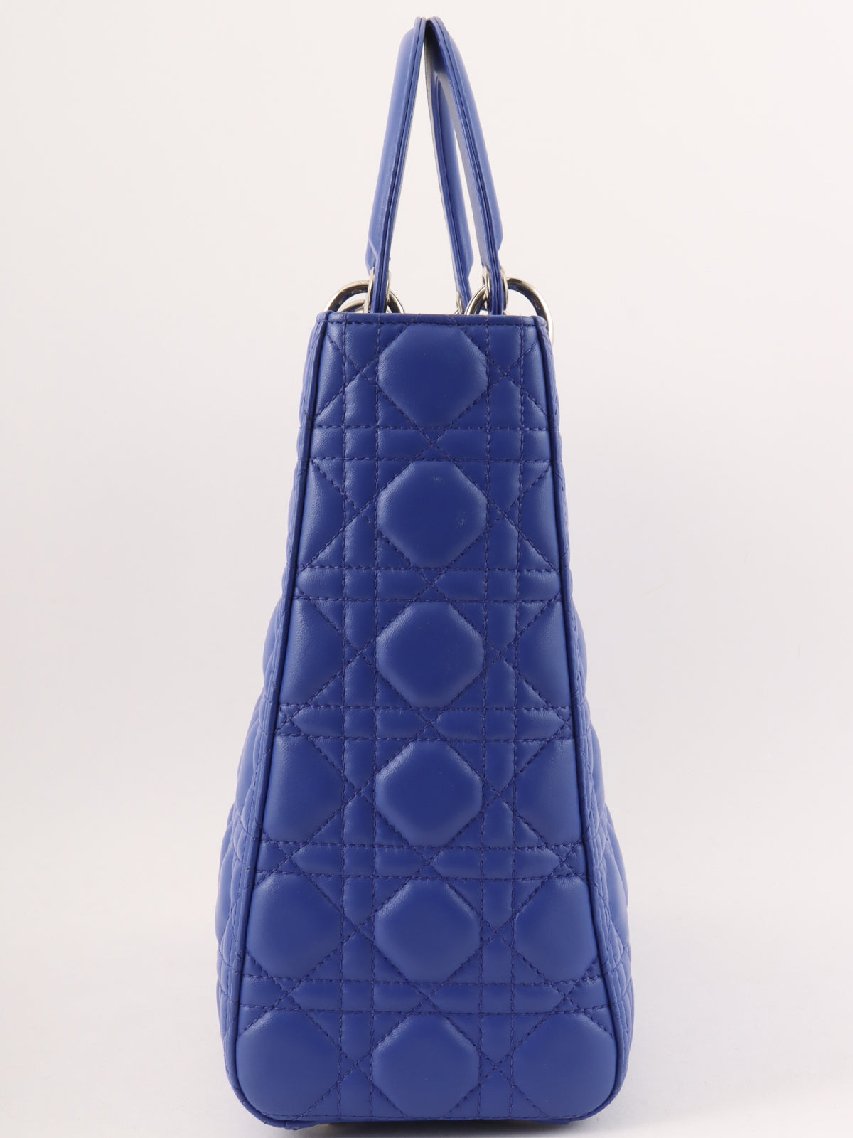Lady Dior Cannage Stitch 2-Way Bag L Blue