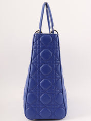 Lady Dior Cannage Stitch 2-Way Bag L Blue