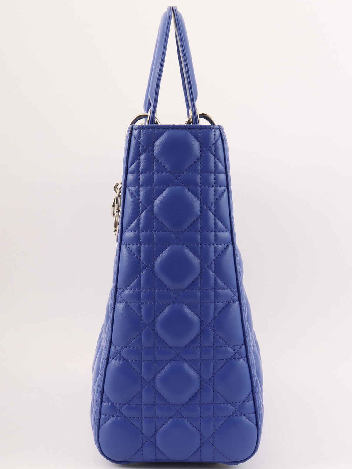 Lady Dior Cannage Stitch 2-Way Bag L Blue