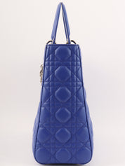 Lady Dior Cannage Stitch 2-Way Bag L Blue