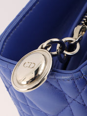 Lady Dior Cannage Stitch 2-Way Bag L Blue