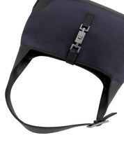 Wool and leather combination Jackie one-shoulder bag in purple/black