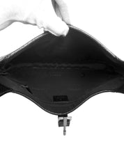 ウールレザーコンビジャッキーワンショルダーバッグ　パープル/ブラック