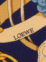 デザインパターンロゴチャームショルダーバッグ ベージュ/ブルー