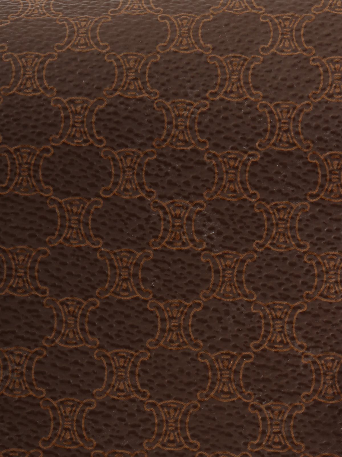 Macadam Pattern Logo Plate Shoulder Bag Brown