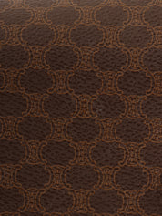Macadam Pattern Logo Plate Shoulder Bag Brown