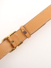 Macadam Pattern Logo Plate Shoulder Bag Brown