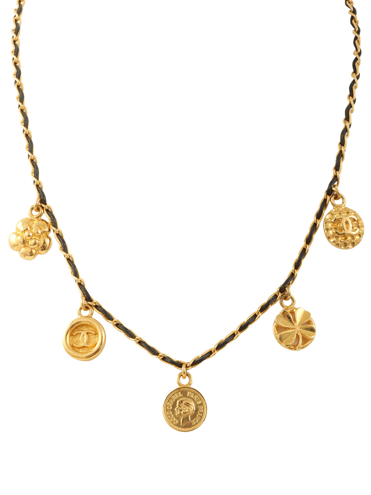 1996年製 マルチモチーフチェーンネックレス ゴールド/ブラック