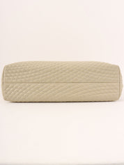 Logo Plate Quilted Handbag Ivory