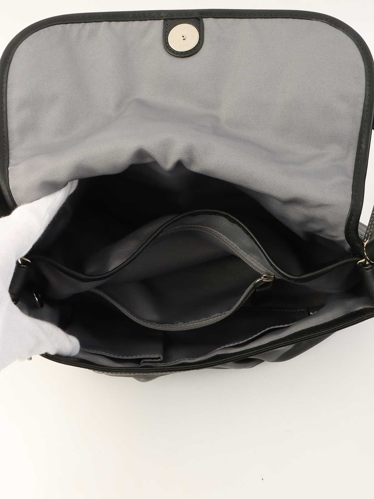 Logo Charm Shoulder Bag Black